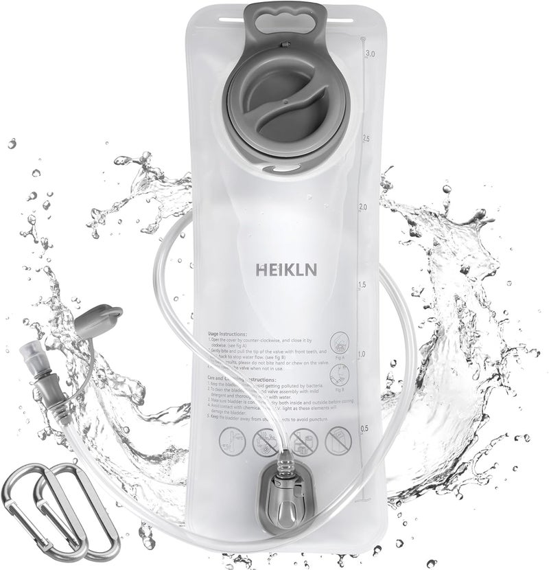 HEIKLN Hydration Bladder 1.5L-2L-3L,Leak Proof Water Reservoir, BPA Free Military Water Storage Bladder Bag Hydration Pack Replacement Easy Clean for Bicycling Hiking Camping Hunting Running - Image 1